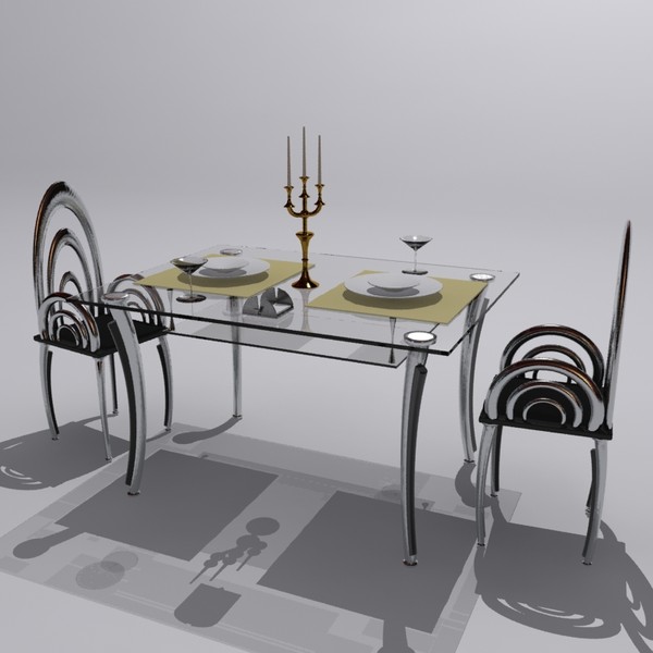 dinner table 3d max - Dinner Table by Panait George Dorin