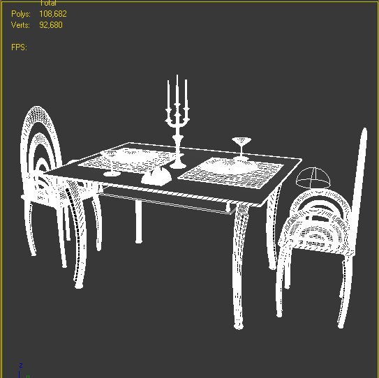 dinner table 3d max - Dinner Table by Panait George Dorin