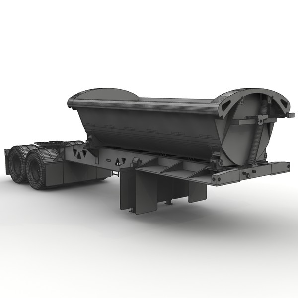 dump trailer tw2500 midland 3d lwo - Midland TW2500 side dump trailer by bansheewoj