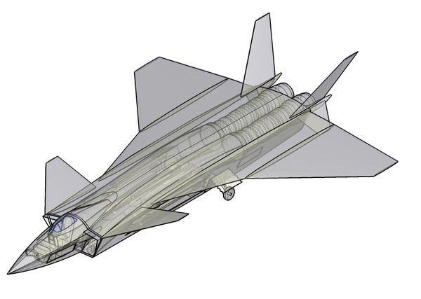 j-20 china stealth aircraft 3d dwg - J-20 China Aircraft Assembly Model by RodgerSaintJohn
