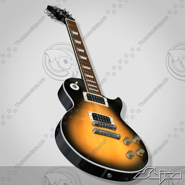 3d model of guitar gibson les paul - Guitar Gibson Les Paul by shiva3d