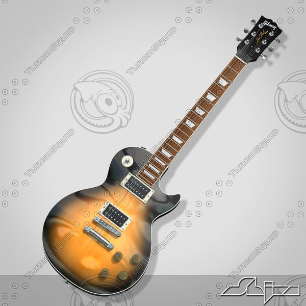 3d model of guitar gibson les paul - Guitar Gibson Les Paul by shiva3d