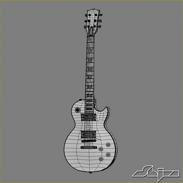 3d model of guitar gibson les paul - Guitar Gibson Les Paul by shiva3d