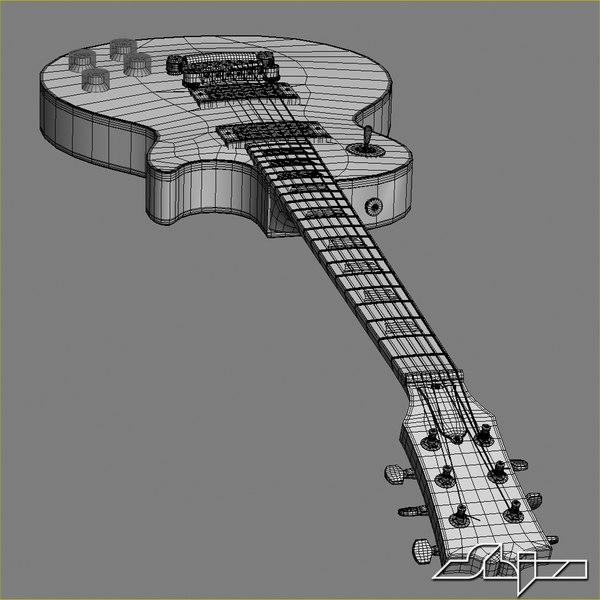 3d model of guitar gibson les paul - Guitar Gibson Les Paul by shiva3d