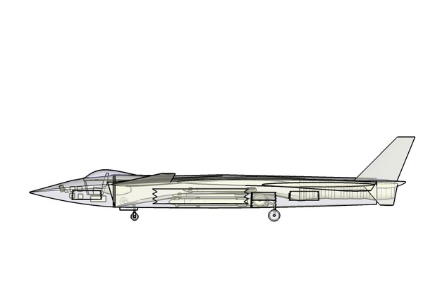 j-20 china stealth aircraft 3d dwg - J-20 China Aircraft Assembly Model by RodgerSaintJohn