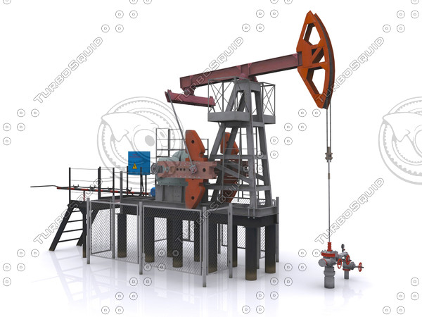 oil pump jack 3d max - Oil pump-jack by cherezoff