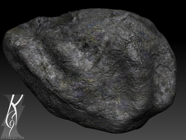 stone rock 3d model - High Poly Rock by KeremGogus