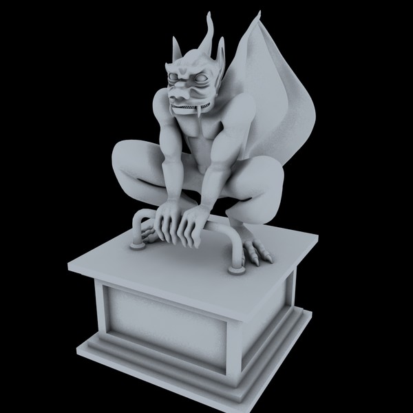 free obj mode gargoyle statue - Gargoyle by csirkeFrs
