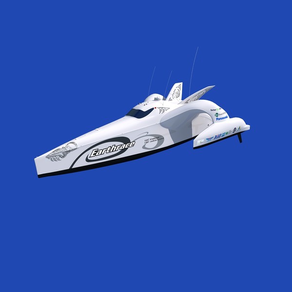 3ds max earthrace boat submarine - Earthrace Boat... by Gandoza