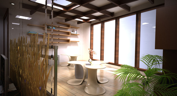 interior design modern japanese 3d model - modern japanese bed room... by Coreindesign