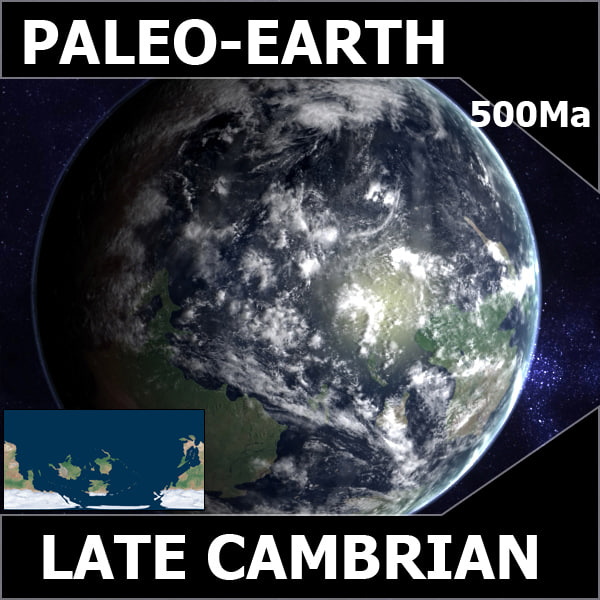 maya cambrian earth late - Late Cambrian Earth... by MichaelTaylor3D