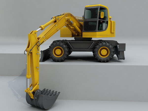 excavator 3d model - EXCAVATOR... by dboxx