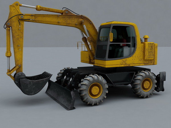 excavator 3d model - EXCAVATOR... by dboxx