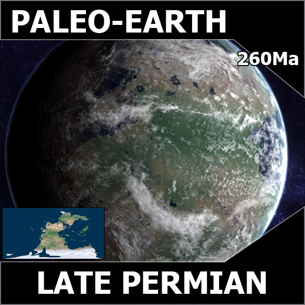 permian earth late 3d model - Late Permian Earth... by MichaelTaylor3D