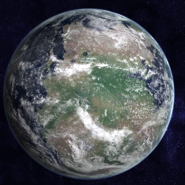 3d model triassic earth middle - Middle Triassic Earth by MichaelTaylor3D
