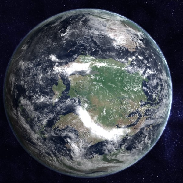 devonian earth middle 3d model - Middle Devonian Earth by MichaelTaylor3D