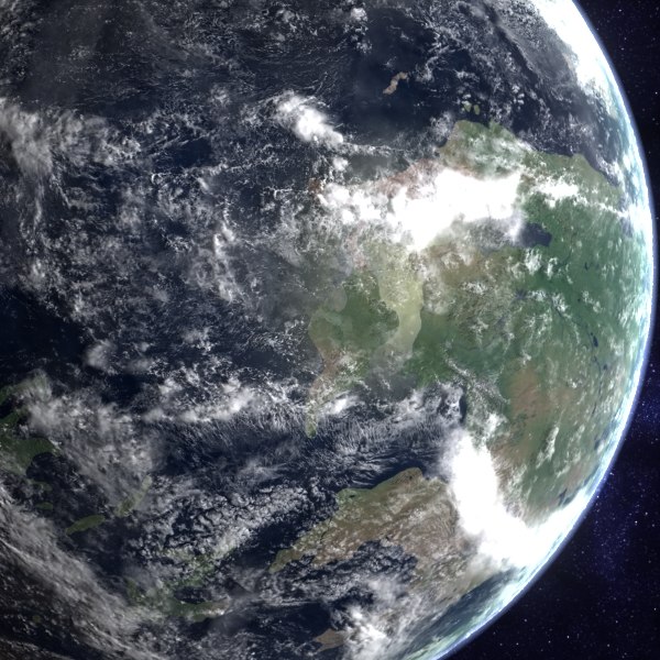 devonian earth middle 3d model - Middle Devonian Earth by MichaelTaylor3D