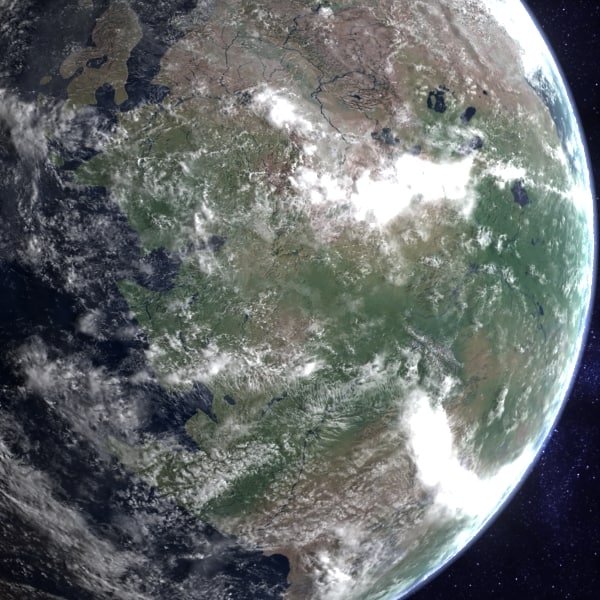 triassic earth late 3d model - Late Triassic Earth by MichaelTaylor3D