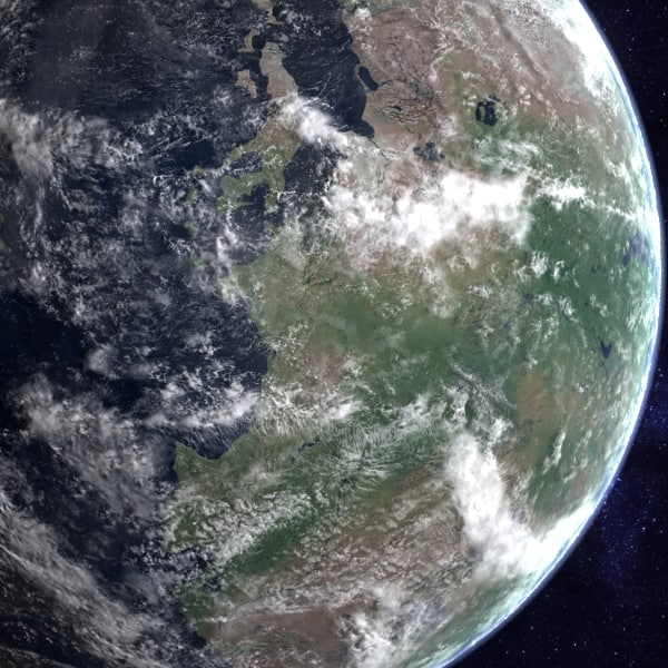 3d model triassic earth middle - Middle Triassic Earth by MichaelTaylor3D