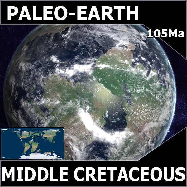 cretaceous earth middle max - Middle Cretaceous Earth (2)... by MichaelTaylor3D