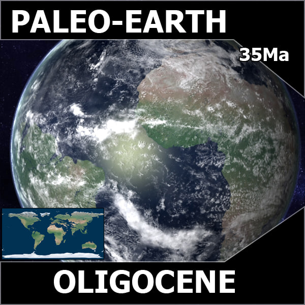 maya oligocene earth - Oligocene Earth by MichaelTaylor3D
