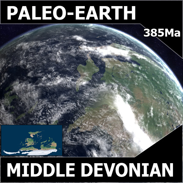 devonian earth middle 3d model - Middle Devonian Earth by MichaelTaylor3D