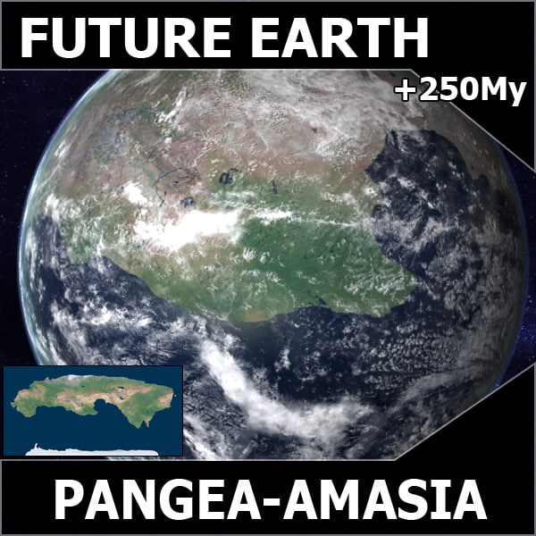 amasia future earth pangea max - Future Earth - Pangea Amasia... by MichaelTaylor3D