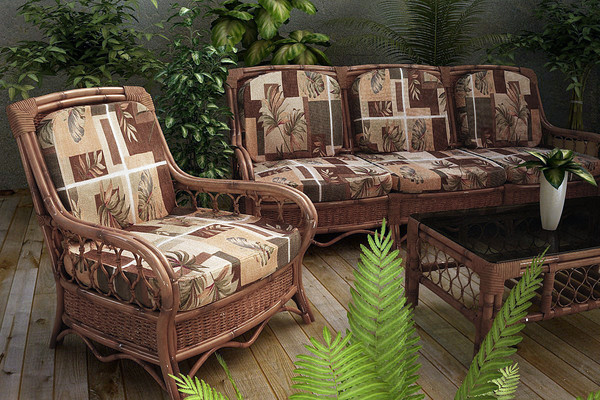 maya armchair sofas - - Bamboo-Rattan furniture set - Sunset by dboxx