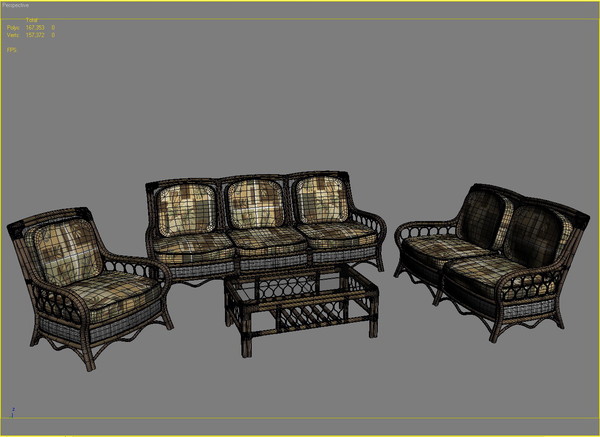 maya armchair sofas - - Bamboo-Rattan furniture set - Sunset by dboxx