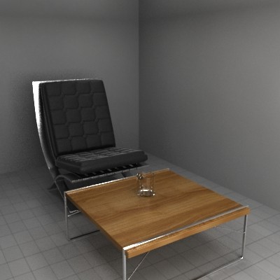 table chair 3ds - coffe table chair by mimarburak2
