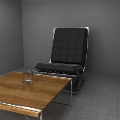 table chair 3ds - coffe table chair by mimarburak2
