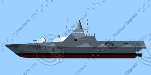 3d hms nykoping model - HMS Nykoping blend by David Holloway