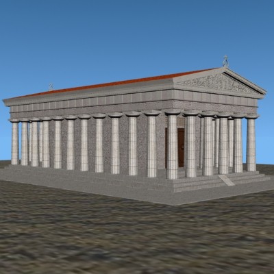 greek doric temple 3d model - Greek Doric Temple by mostlysquare