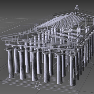 greek doric temple 3d model - Greek Doric Temple by mostlysquare