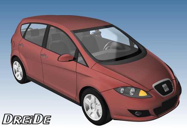seat altea 3d model - Seat Altea by DreiDe