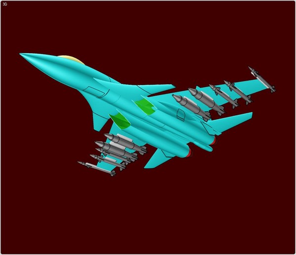 3ds max sukhoi su-37 terminator assembly - Sukhoi Su-37 Terminator Assembly Model by RodgerSaintJohn