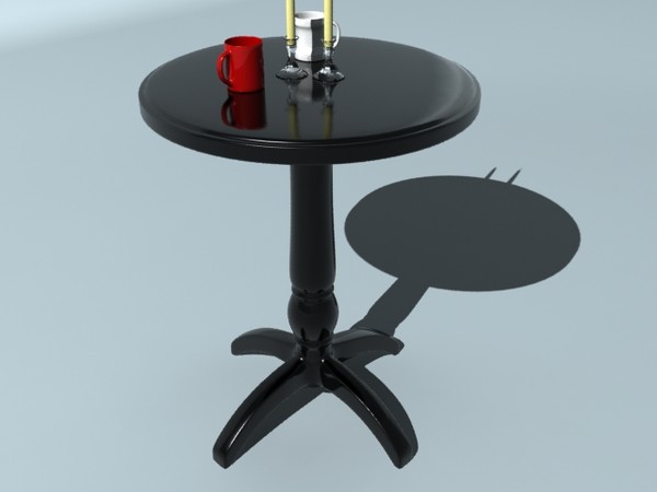 table scene 3d max - Bistro Table Scene by christiano247