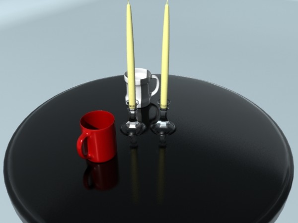 table scene 3d max - Bistro Table Scene by christiano247
