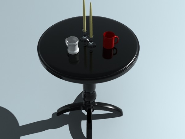 table scene 3d max - Bistro Table Scene by christiano247