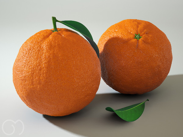 3d orange fruit - Orange by goodmesh
