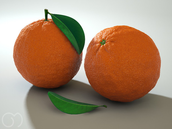 3d orange fruit - Orange by goodmesh