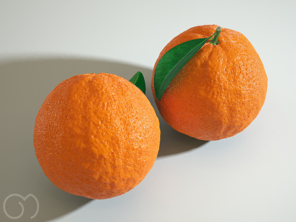 3d orange fruit - Orange by goodmesh