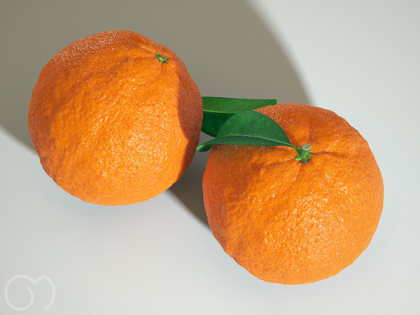 3d orange fruit - Orange by goodmesh