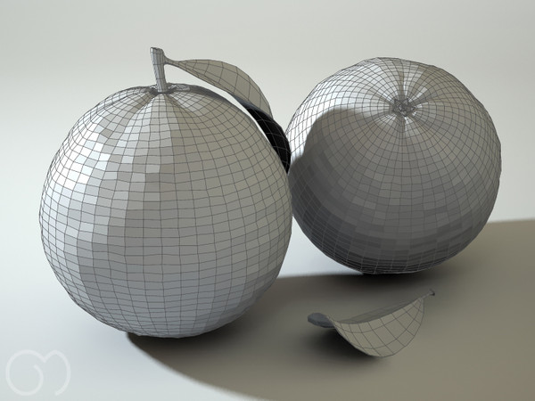 3d orange fruit - Orange by goodmesh