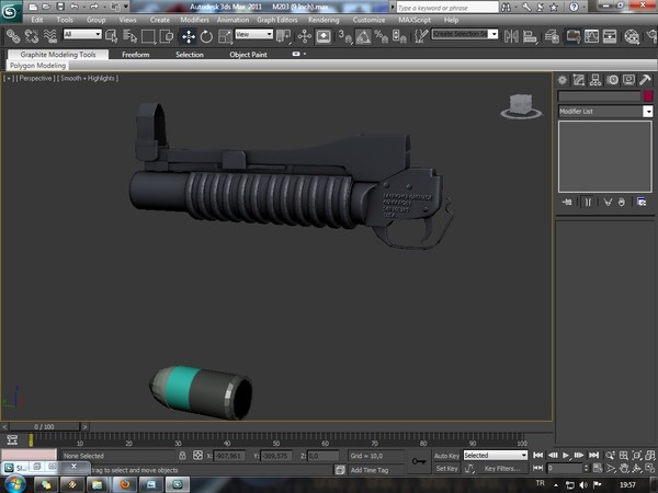 obj m203 40 mm grenade launcher - M203 40 mm Granade Launcher by Mizugan