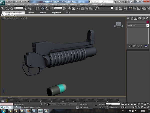 obj m203 40 mm grenade launcher - M203 40 mm Granade Launcher by Mizugan