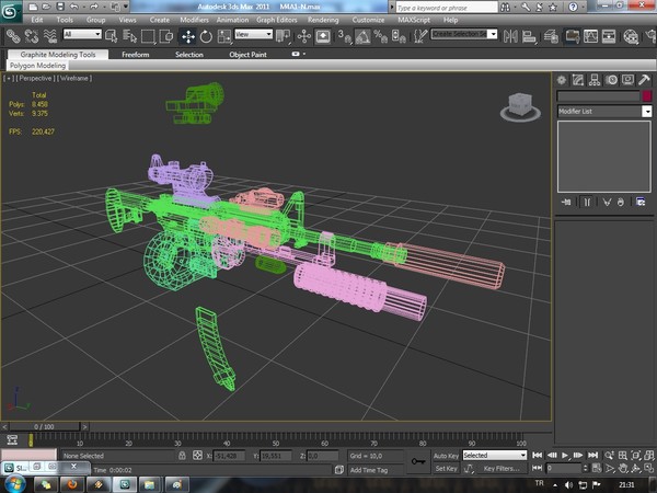m4a1 c 3d obj - M4A1 with attachments by Mizugan