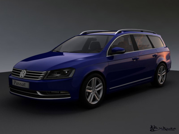 volkswagen passat estate 2011 3ds - Volkswagen Passat Estate 2011 by rburlea