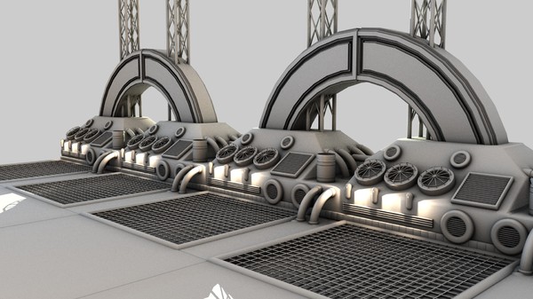 futuristic bridge environment scene 3d c4d - Futuristic Bridge Environment by KeremGogus
