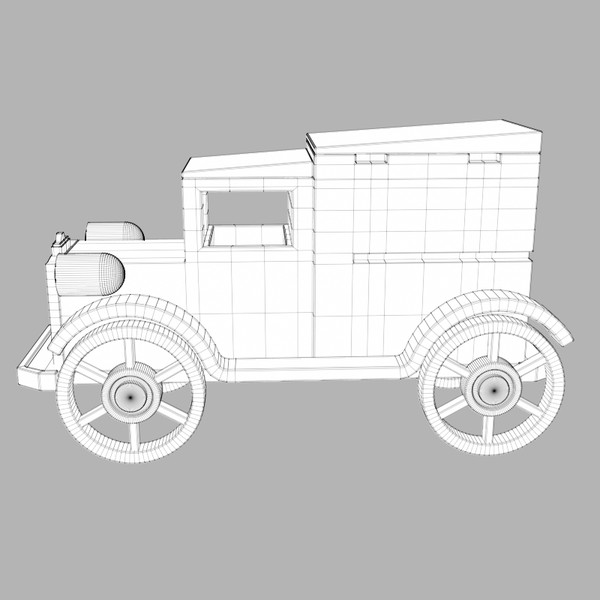 toy wood car 3d obj - Toy Wooden Car by reaktorCGI